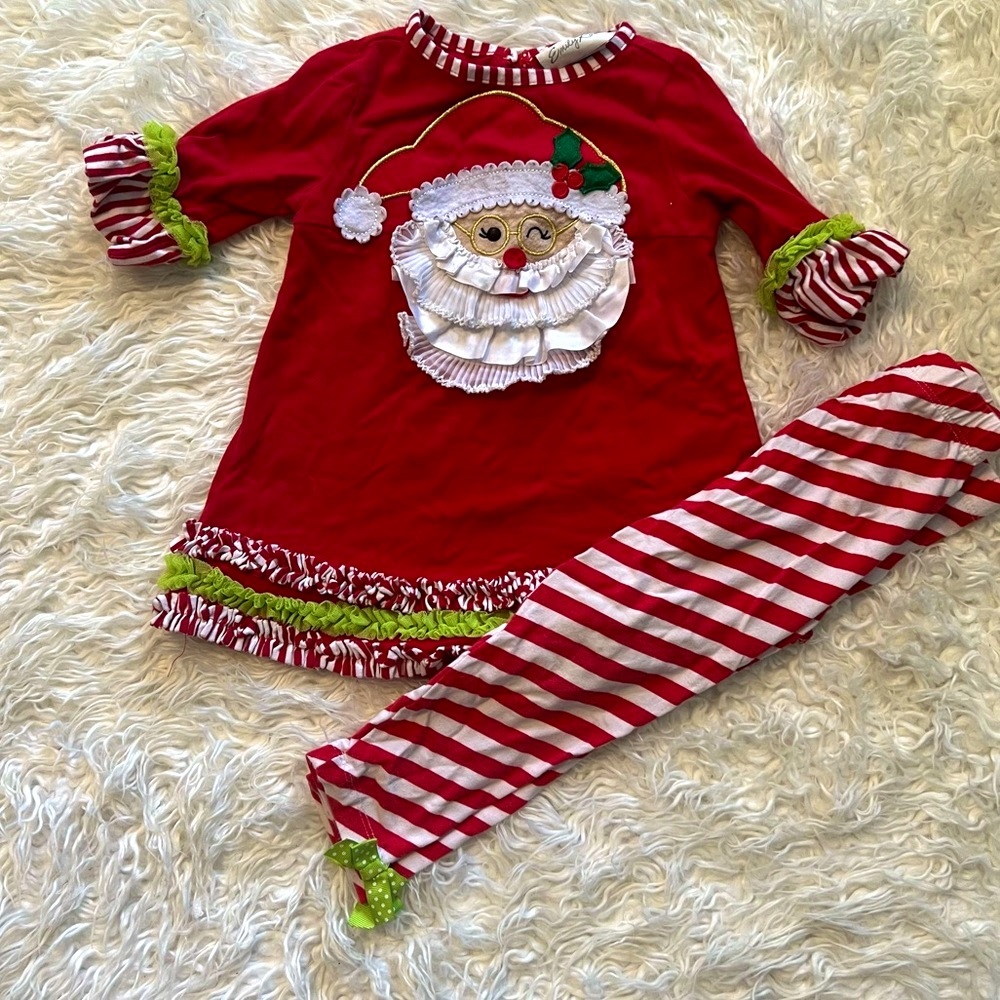 Emily Rose Santa Christmas Outfit Set Sz 2T
